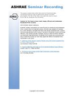 Seminar 56 — The Future is Now: Small, Simple, Efficient and Comfortable Residential HVAC Systems