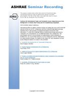 Seminar 48 — International Codes and Standards Issues Impacting use of A2L Refrigerants in Unitary Heat Pump and Air-Conditioning Equipment