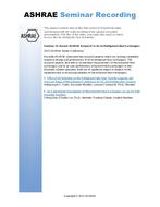 Seminar 33 — Recent ASHRAE Research in Air-to-Refrigerant Heat Exchangers
