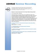 Seminar 47 — How Do Cleanrooms Fit Into Today's Modern Energy Codes?