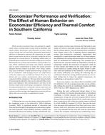 CH-15-021 — Economizer Performance and Verification: The Effect of Human Behavior on Economizer Efficiency and Thermal Comfort in Southern California