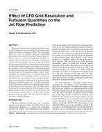 CH-15-002 — Effect of CFD Grid Resolution and Turbulent Quantities on the Jet-Flow Prediction