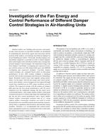 CH-15-011 — Investigation of the Fan Energy and Control Performance of Different Damper Control Strategies in Air-Handling Units