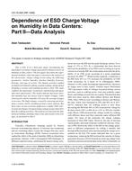 CH-15-005 — (RP-1499) Dependence of ESD Charge Voltage on Humidity in Data Centers: Part 2–Data Analysis