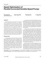 CH-15-034 — Speed Optimization of Parallel-Connected Variable-Speed Pumps