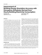 CH-15-030 — Improvement of Building Energy Simulation Accuracy with Occupancy Schedules Derived from Hourly Building Electricity Consumption