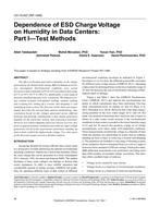 CH-15-007 — (RP-1499) Dependence of ESD Charge Voltage on Humidity in Data Centers: Part 1–Test Methods