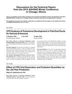 Discussions for ASHRAE Transactions – 2015 Winter Conference – Chicago, Vol. 121, Part 1