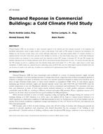 AT-15-C022 — Demand Reponse in Commercial Buildings: A Cold Climate Field Study
