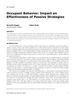AT-15-C008 — Occupant Behavior: Impact on Effectiveness of Passive Strategies