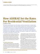 How ASHRAE Set the Rates for Residential Ventilation