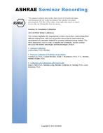 Seminar 8 — Indoor Environmental Quality: A Global and Holistic Perspective, Part 1