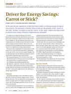 Data Centers: Driver for Energy Savings: Carrot or Stick?