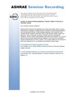 Seminar 32 — Human Building Integration: Thermal Comfort Control for an Individual Setting