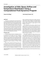 AT-15-031 — Investigation of Attic Space Airflow and Temperature Distribution Using a Computational Fluid Dynamics Program