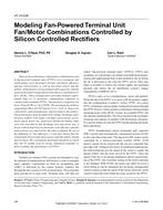 AT-15-028 — Modeling Fan-Powered Terminal Unit Fan/Motor Combinations Controlled by Silicon Controlled Rectifiers