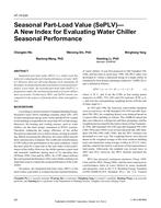 AT-15-020 — Seasonal Part-Load Value (SePLV) — A New Index for Evaluating Water Chiller Seasonal Performance