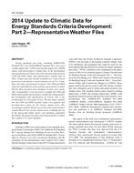 AT-15-002 — 2014 Update to Climatic Data for Energy Standards Criteria Development: Part 2 — Representative Weather Files