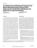 AT-15-013 — A Unified Inverse Modeling Framework for Whole-Building Energy Interval Data: Daily and Hourly Baseline Modeling and Short-Term Load Forecasting