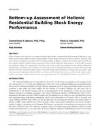 OR-16-C071 — Bottom-up Assessment of Hellenic Residential Building Stock Energy Performance