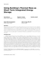 OR-16-C074 — Using Building's Thermal Mass as Short-Term Integrated Energy Storage