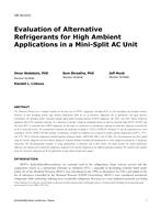 OR-16-C013 — Evaluation of Alternative Refrigerants for High Ambient Applications in a Mini-Split AC Unit