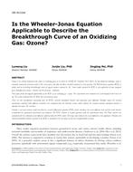 OR-16-C034 — Is the Wheeler-Jonas Equation Applicable to Describe the Breakthrough Curve of an Oxidizing Gas: Ozone?