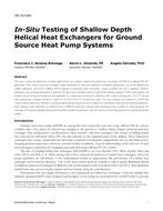 OR-16-C044 — In-Situ Testing of Shallow Depth Helical Heat Exchangers for Ground-Source Heat Pump Systems