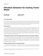 OR-16-C019 — Filtration Selection for Cooling Tower Water