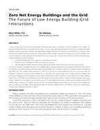 OR-16-C083 — Zero Net Energy Buildings and the Grid: The Future of Low Energy Building-Grid Interactions