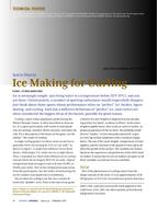 Quest for Perfect Ice: Ice Making for Curling