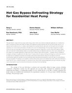 OR-16-C005 — Hot Gas Bypass Defrosting Strategy for Residential Heat Pump