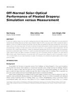 OR-16-C055 — Off-Normal Solar-Optical Performance of Pleated Drapery: Simulation Versus Measurement