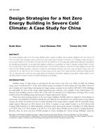 OR-16-C081 — Design Strategies for a Net Zero Energy Building in Severe Cold Climate: A Case Study for China