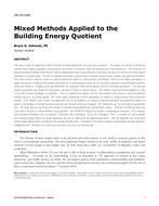 OR-16-C050 — Mixed Methods Applied to the Building Energy Quotient
