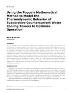 OR-16-C048 — Using the Poppe's Mathematical Method to Model the Thermodynamic Behavior of Evaporative Countercurrent Water Cooling Towers to Optimize Operation