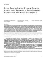OR-16-C043 — Deep Boreholes for Ground-Source Heat Pump Systems– Scandinavian Experience and Future Prospects
