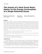 OR-16-C058 — The Impact of a Heat Pump Water Heater on the Energy Consumption of a Single Detached House