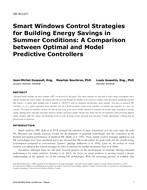 OR-16-C077 — Smart Windows Control Strategies for Building Energy Savings in Summer Conditions: A Comparison between Optimal and Model Predictive Controllers
