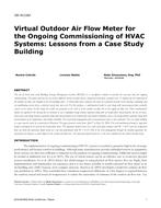 OR-16-C067 — Virtual Outdoor Air Flowmeter for the Ongoing Commissioning of HVAC Systems: Lessons from a Case Study Building