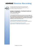 Seminar 2 — Centralized vs. Distributed Geothermal Heat Pump Applications