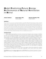 ICER16-05 — Model Predicting Future Energy Performance of Natural Ventilation in Beirut