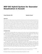 ICER16-39 — MSF-RO Hybrid System for Seawater Desalination in Kuwait