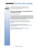 Seminar 8 — BIM Strategies for Energy Modeling and MEP Design Consulting