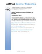 Seminar 44 — Energy Savings Technologies for Hospitals