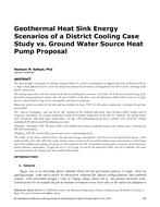ICER16-21 — Geothermal Heat Sink Energy Scenarios of a District Cooling Case Study Versus Ground-Water Source Heat Pump Proposal