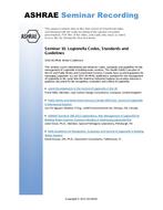 Seminar 10 — Legionella Codes, Standards and Guidelines