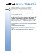 Seminar 1 — An Assessment of Unconventional Heat Pump Sizing with Variable Capacity Technology
