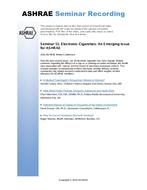 Seminar 51 — Electronic Cigarettes: An Emerging Issue for ASHRAE