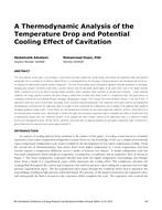 ICER16-19 — A Thermodynamic Analysis of the Temperature Drop and Potential Cooling Effect of Cavitation